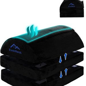 Under Desk Footrest for Office Use - Warmer Feet, 3 Adjustable Heights - Tall Ergonomic Foot Rest Stool for Gaming Chair, Computer - Leg Support for Work from Home